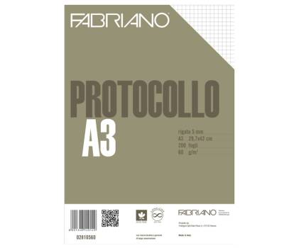 Foglio protocollo - A4 - 5 mm - 60 gr - conf. 200 fogli - Fabriano - 19100747 - 8001348232117 - DMwebShop