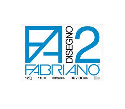 Blocco F2,33 x 48 cm 12 fogli 110 gr ruvido collato - 6659