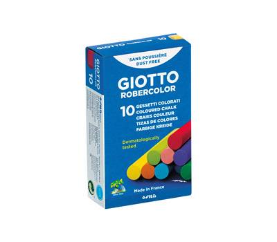 Gessetti Robercolor lunghezza 80 mm con diametro 10 mm colorati Scatola 10 gessetti tondi Giotto 538900 - 7220