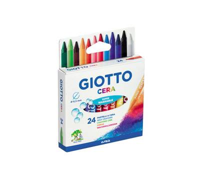 Pastelli a cera lunghezza 90 mm diametro 8,5 mm colori assortiti Giotto 282200 - 7347