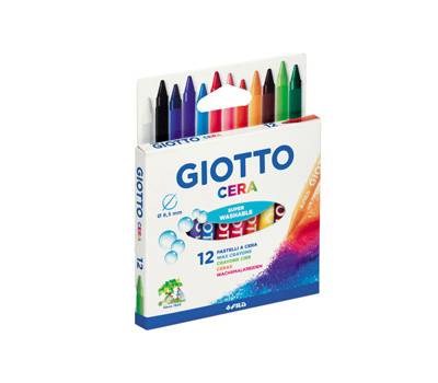 Pastelli a cera lunghezza 90 mm diametro 8,50 mm colori assortiti Giotto 281200 - 2972