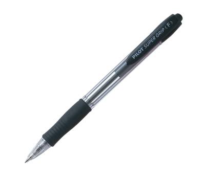Penna a sfera a scatto Super Grip punta fine 0,7 mm nero - 2887