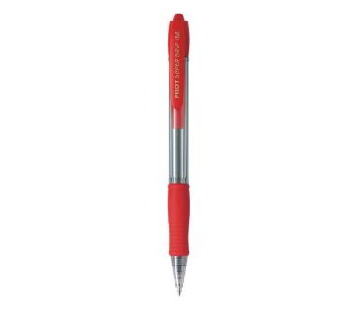 Penna a sfera a scatto Supergrip punta media 1 mm rosso - 2986