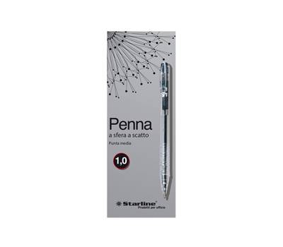 Penna a sfera a scatto punta 1 mm nero - 2915