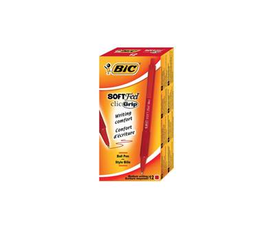 Penne a sfera a scatto Soft Feel punta 1 mm rosso - 6896