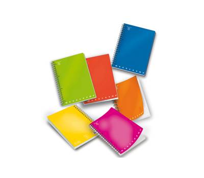 Quaderno Monocromo A5,1 rigo 70 fogli 80 gr 4 fori spiralato - 6088