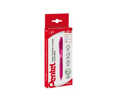 Roller a scatto Energel x BL 107 punta 0,7 mm astuccio 4 colori assortiti - 6897