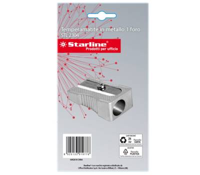Temperamatite senza contenitore - 1 foro - in metallo - Starline - STL2304. - 8025133019776 - DMwebShop
