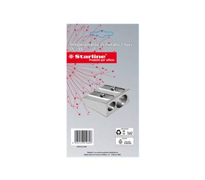 Temperamatite senza contenitore - 2 foro - in metallo - Starline - STL2305. - 8025133019806 - DMwebShop Temperamatite senza contenitore - 2 foro - in metallo - Starline - STL2305. - 8025133019806 - DMwebShop