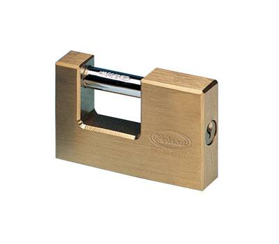 Lucchetto corazzato per saracinesca - ottone massiccio - 7,7 x 5 x 1,6 cm - oro - Metalplus - PT2860 - 3000004157097 - DMwebShop