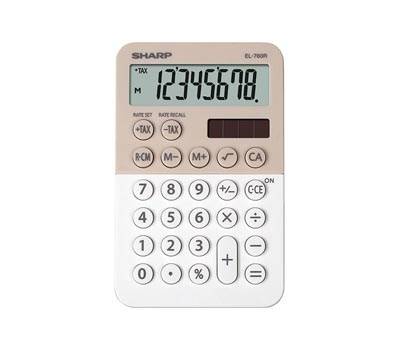 Calcolatrice tascabile - EL 760R - 8 cifre - beige-bianco - Sharp - EL760RBLA - 4974019960852 - DMwebShop