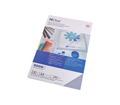 Copertine HiClear per rilegatura - A4 - 240 micron - trasparente - conf. 100 pezz - GBC - CE012480 - 5019577187262 - DMwebShop