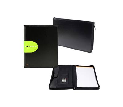 Conferenziere con calcolatrice Exawallet - PPL - 26,5 x 34 cm - nero - Exacompta - 55534E - 3130630555346 - DMwebShop