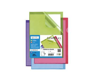 Cartelline a L - 21 x 29,7 cm - azzurro - conf. 25 pezzi - Sei Rota - 26316103 - 8004972026503 - DMwebShop