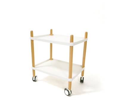 Carrellino multiuso - PPL-faggio - 50 x 36 x 55 cm - bianco-faggio - Paperflow - K700540 - 3660141060881 - DMwebShop