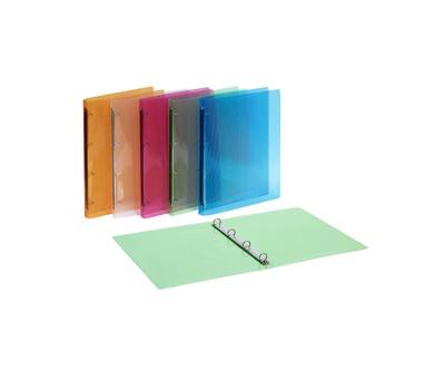 Raccoglitore Lumina 4 anelli tondi 15 mm 22 x 30 cm PP colori assortiti - 5917