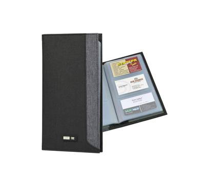 Portabiglietti in tessuto - 12 x 23 cm - capacita' 64 biglietti - nero-grigio - City Time - 61510. - 8002787615103 - DMwebShop
