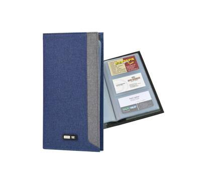 Portabiglietti in tessuto - 12 x 23 cm - capacita' 64 biglietti - blu - City Time - 61511. - 8002787615110 - DMwebShop