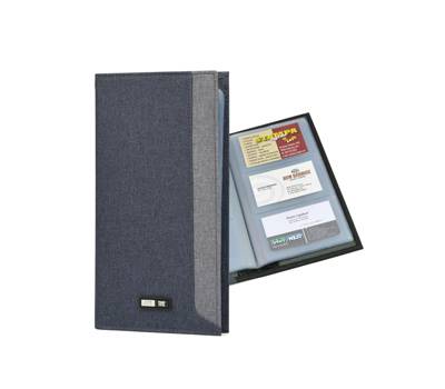 Portabiglietti in tessuto - 12 x 23 cm - capacita' 64 biglietti - grigio - City Time - 61512. - 8002787615127 - DMwebShop