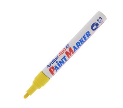Marcatore perrmanente A 400 - a vernice - punta tonda - 2,3 mm - giallo - Artline - A400G - 4974052820045 - DMwebShop