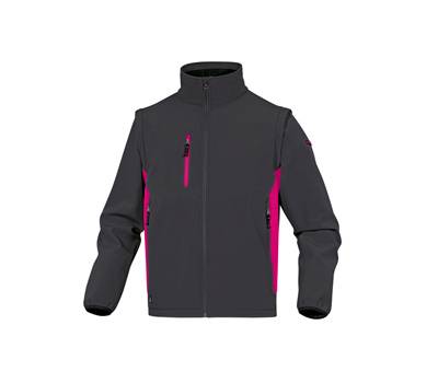 Giacca Softshell MySen 2 - tessuto Softshell-poliestere-elastan - taglia M - grigio-fucsia - Deltaplus - MYSE2GFTM - 3295249222291 - DMwebShop