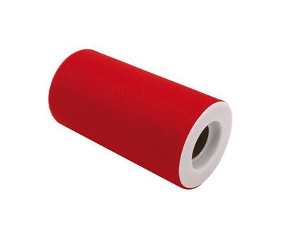 Tulle in rotolo - 12,5 cm x 25 mt - rosso - Big Party - 85050. - 8020834850505 - DMwebShop