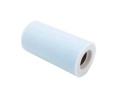 Tulle in rotolo - 12,5 cm x 25 mt - celeste - Big Party - 85057. - 8020834850574 - DMwebShop