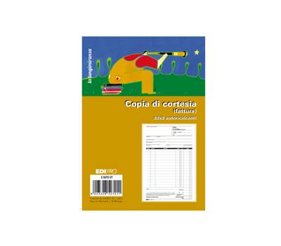Blocco copia di cortesia fatt.elett. 33 x 3 - autocopiante - 22 x 14,8 cm - conf. 10 pezzi - Edipro - E5272CT - 8023328527211 - DMwebShop
