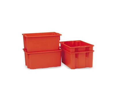 Contenitore a cassa aragosta - HDPE - 63 x 44 x 34 cm - 65 lt - arancio - Mobil Plastic - 131/65 - 8004331131664 - DMwebShop