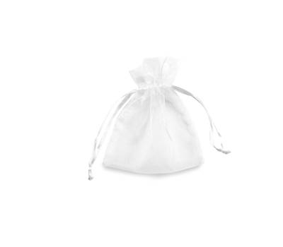 Sacchetti bomboniera Milly - 8,5 x 10 cm - organza bianco - conf. 20 pezzi - PNP - UL550DLL02VBI - 8013170304719 - DMwebShop
