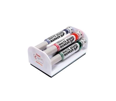 Marcatori Maxiflo con cancellino - punta conica 6 mm - colori assortiti - set 4 + 1 pezzi - Pentel - MWL5M-4N - 5011433133376 - DMwebShop