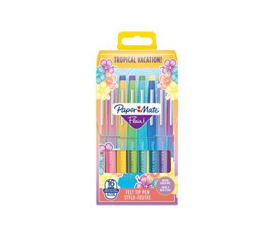 Pennarello Flair Nylon - colori assortiti Tropical - astuccio 16 pezzi - Papermate - 2061396 - 3501179510309 - DMwebShop