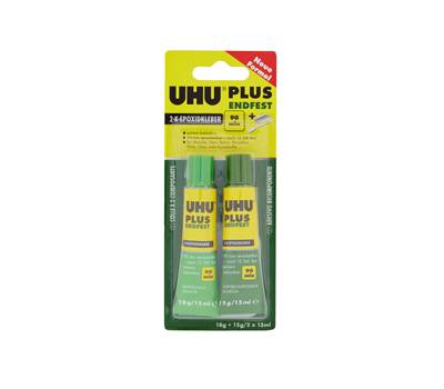 Colla bicomponente Plus 90 min - 30 ml - 2 x 15 ml - trasparente - Uhu - D9249 - 7000068 - 4026700456707 - DMwebShop