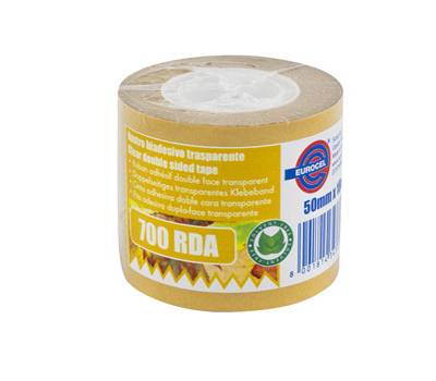 Nastro biadesivo 700RDA - 50 mm x 10 mt - in termo singolo + etichetta - trasparente - Eurocel - 046016354 - 8001814000615 - DMwebShop