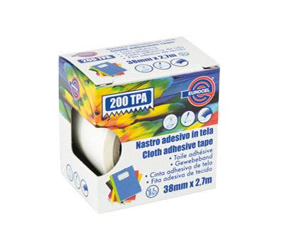 Nastro adesivo telato TPA 200 - 3,8 cm x 2,7 mt - bianco - Eurocel - 016014314 - 8001814001193 - DMwebShop