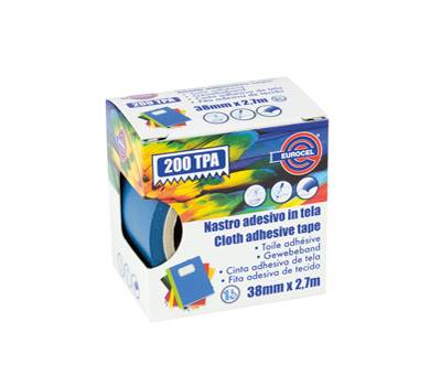 Nastro adesivo telato TPA 200 - 38 mm x 2,7 mt - blu - Eurocel - 016614314 - 8001814002060 - DMwebShop
