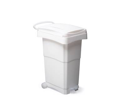 Bidone mobile a pedale 40 x 65 x 81 cm 80 lt PPL bianco - 22238
