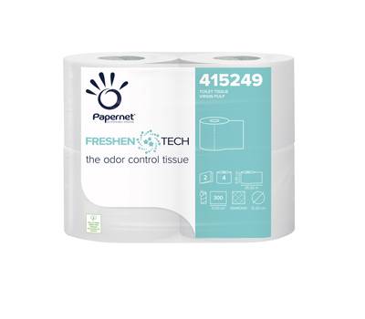 Carta igienica classica Freshen Tech 2 veli 300 strappi diametro 12,2 cm 9,5 cm x 33 - 3 mt pacco 4 rotoli Papernet - 22266