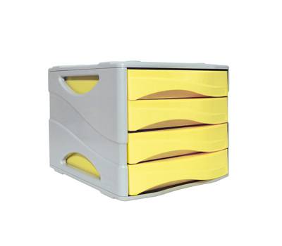 Cassettiera Keep Colour Pastel 25 x 32 cm cassetti 5 cm grigio giallo - 18057