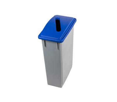 Contenitore Office 90 Lt con feritoia per carta 29,5 x 52x83,5 cm grigio blu - 22264