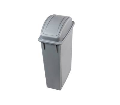 Contenitore Office 90 Lt per indifferenziata con coperchio basculante grigio - 22262