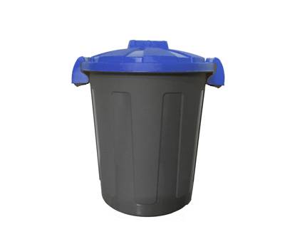 Contenitore portarifiuti Dusty diametro 36 cm altezza 45 cm 25 lt coperchio blu Mobilplastic 105 25 BLB - 22256