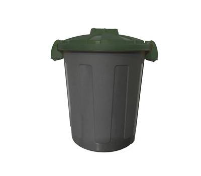 Contenitore portarifiuti Dusty diametro 36 cm altezza 45 cm 25 lt coperchio verde Mobilplastic 105 25 VES - 22248