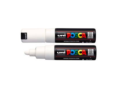 Marcatore a base d acqua Uni Posca PC7M punta tonda large 4,5-5,5 mm bianco - 22304