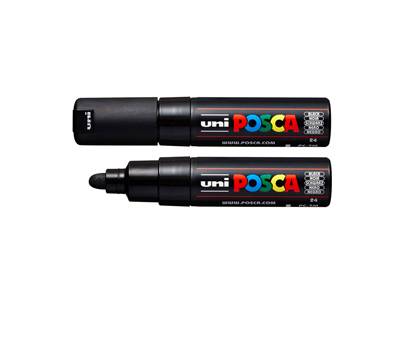 Marcatore a base d acqua Uni Posca PC7M punta tonda large 4,5-5,5 mm nero - 22301