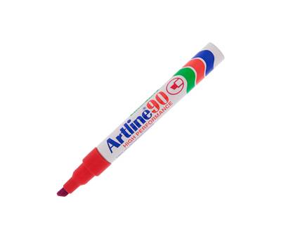 Marcatore permanente A 90 punta scalpello 2,5 mm rosso - 22339