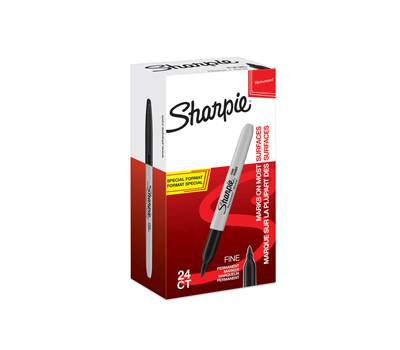 Marcatore permanente fine punta conica 1 mm nero value pack 20,4 pezzi - 22328