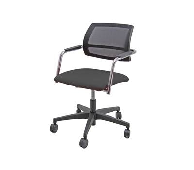 Poltroncina visitatore Lithium LTGN con braccioli inclusi nero - 12918 Poltroncina visitatore Lithium LTGN con braccioli inclusi nero - 12918