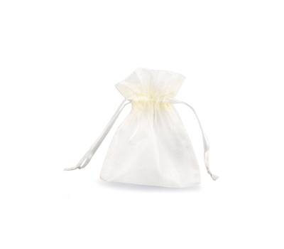 Sacchetti bomboniera Milly 8,5 x 10 cm organza avorio - 22157