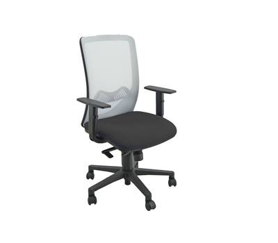 Seduta operativa Nathan NHAT con braccioli regolabili nero grigio chiaro - 12958